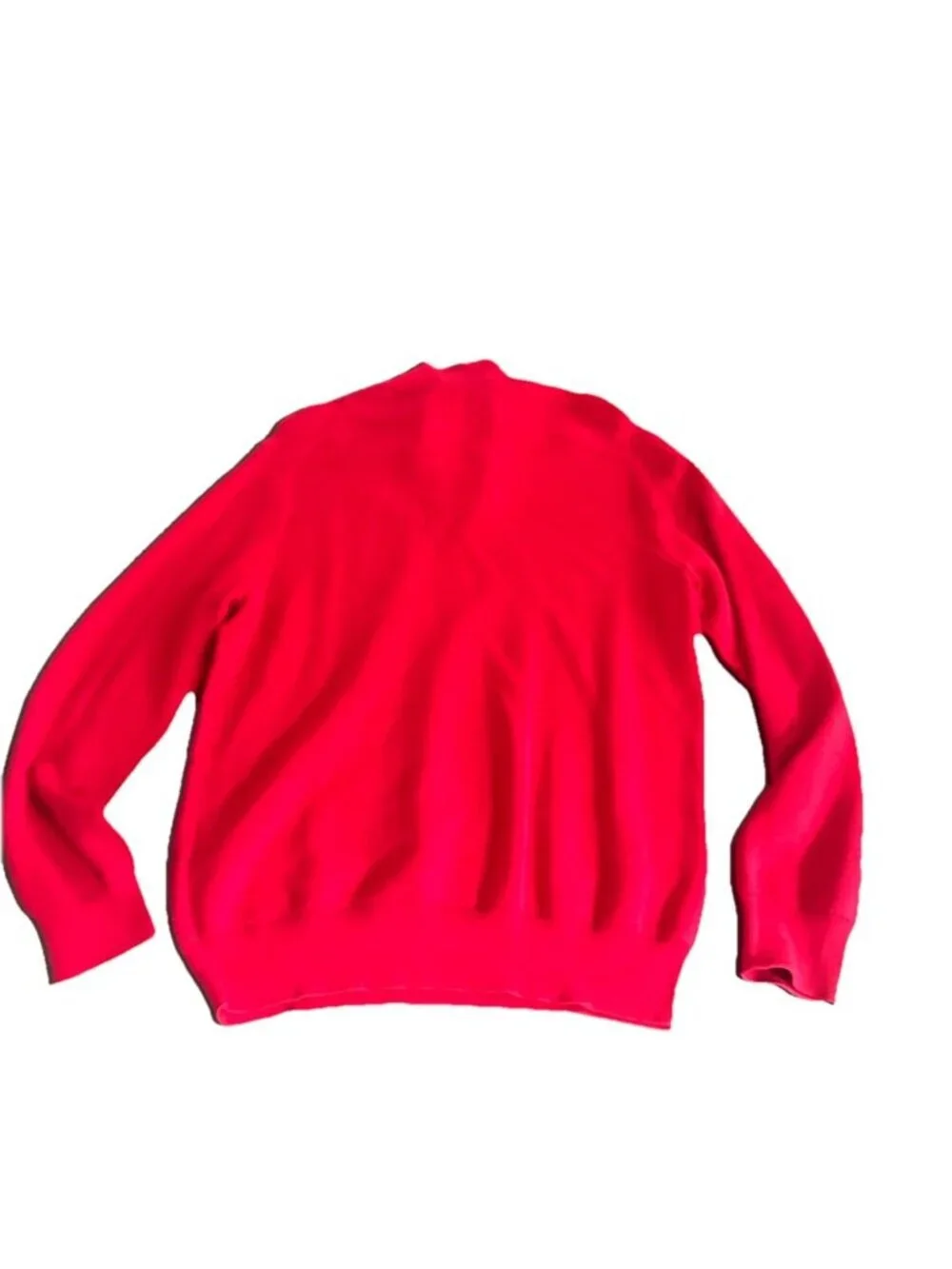 Polo Ralph Lauren Men's Red 1/4 Zip Pima Cotton Pullover Sweater Size Large